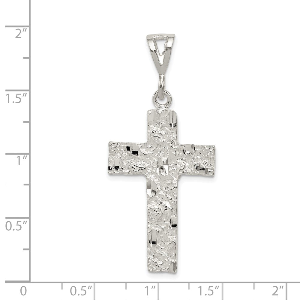 Sterlingsilber Nugget Kreuz Anhänger