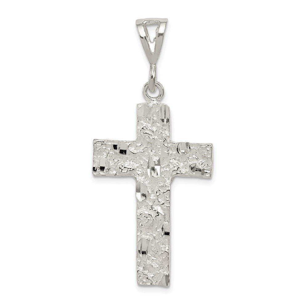 Sterlingsilber Nugget Kreuz Anhänger