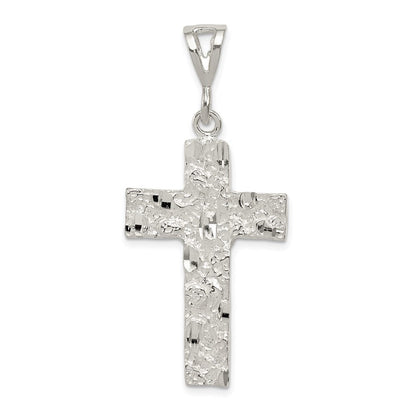 Sterlingsilber Nugget Kreuz Anhänger