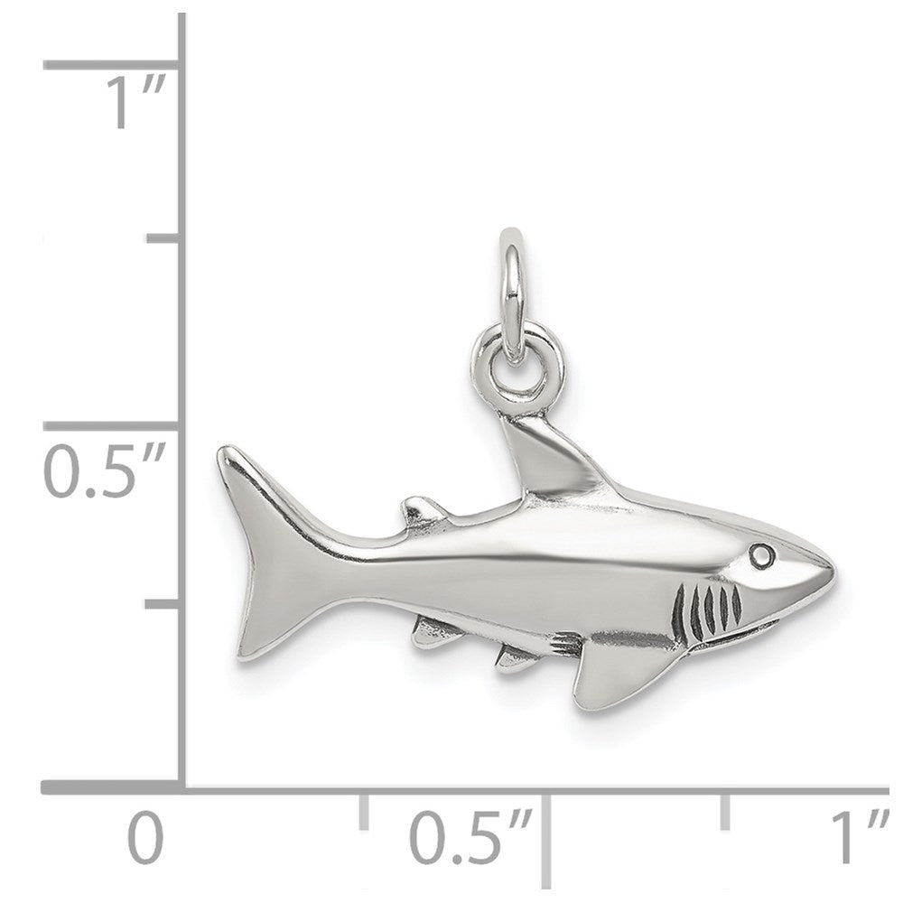 Sterlingsilber Antik Shark Charm
