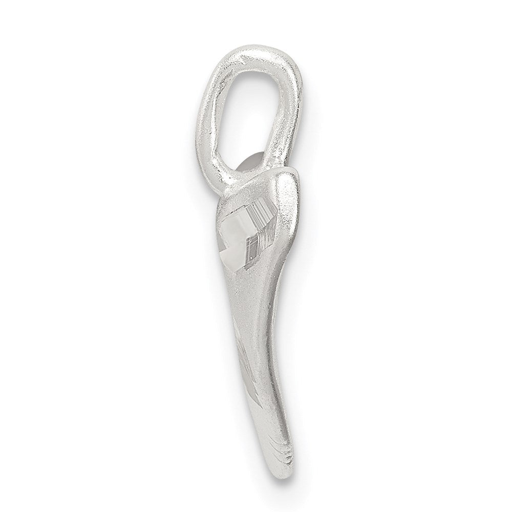 Sterlingsilber Diamantiert Shark Tooth Anhänger