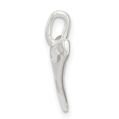 Sterlingsilber Diamantiert Shark Tooth Anhänger