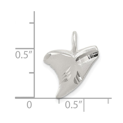 Sterlingsilber Diamantiert Shark Tooth Anhänger