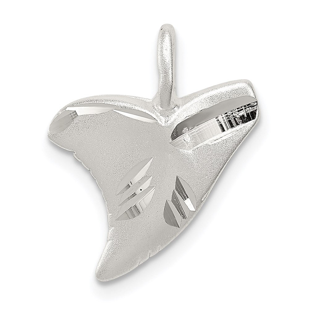 Sterlingsilber Diamantiert Shark Tooth Anhänger