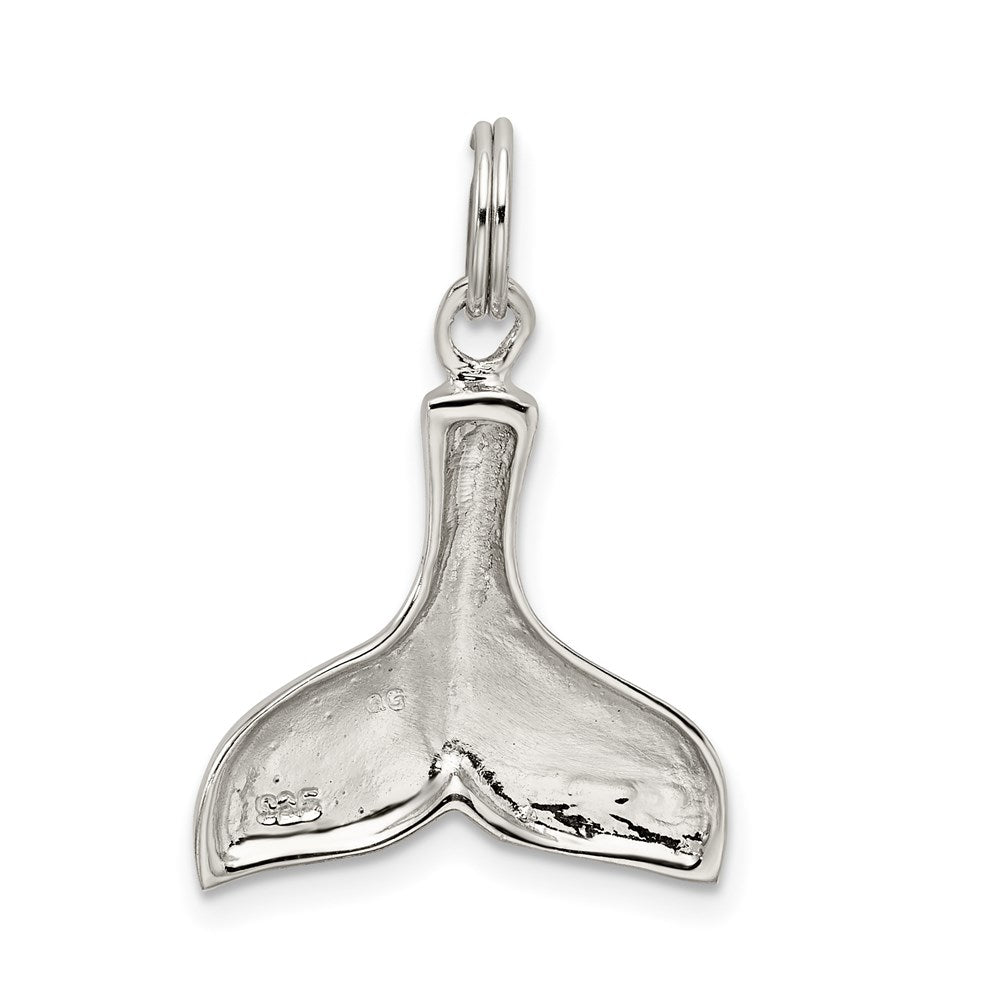 Sterlingsilber Rhodiniert Wal Schwanz Charm