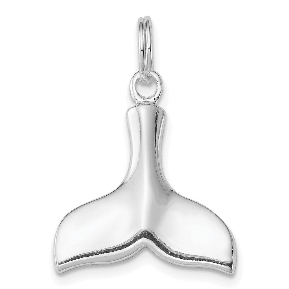 Sterlingsilber Rhodiniert Wal Schwanz Charm
