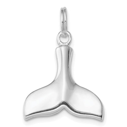 Sterlingsilber Rhodiniert Wal Schwanz Charm