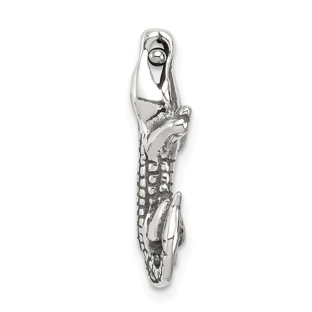 Sterlingsilber Antikisiert Alligator Kette Anhänger