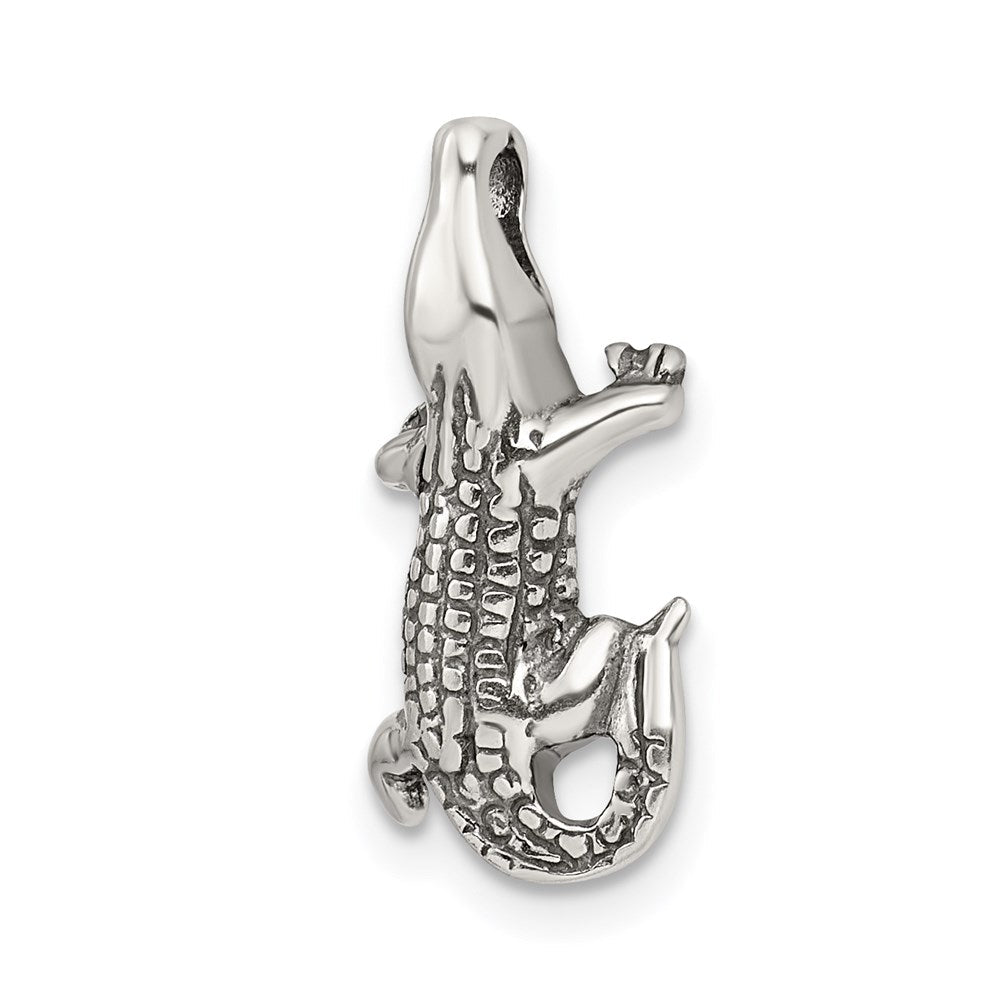 Sterlingsilber Antikisiert Alligator Kette Anhänger