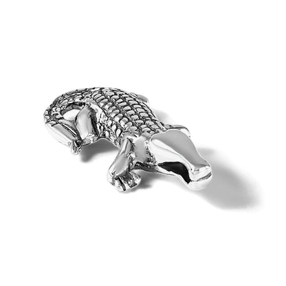 Sterlingsilber Antikisiert Alligator Kette Anhänger