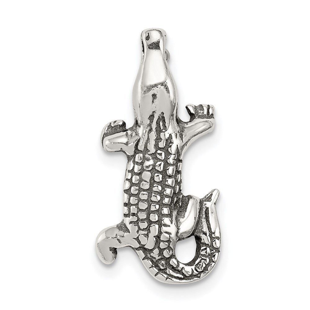 Sterlingsilber Antikisiert Alligator Kette Anhänger