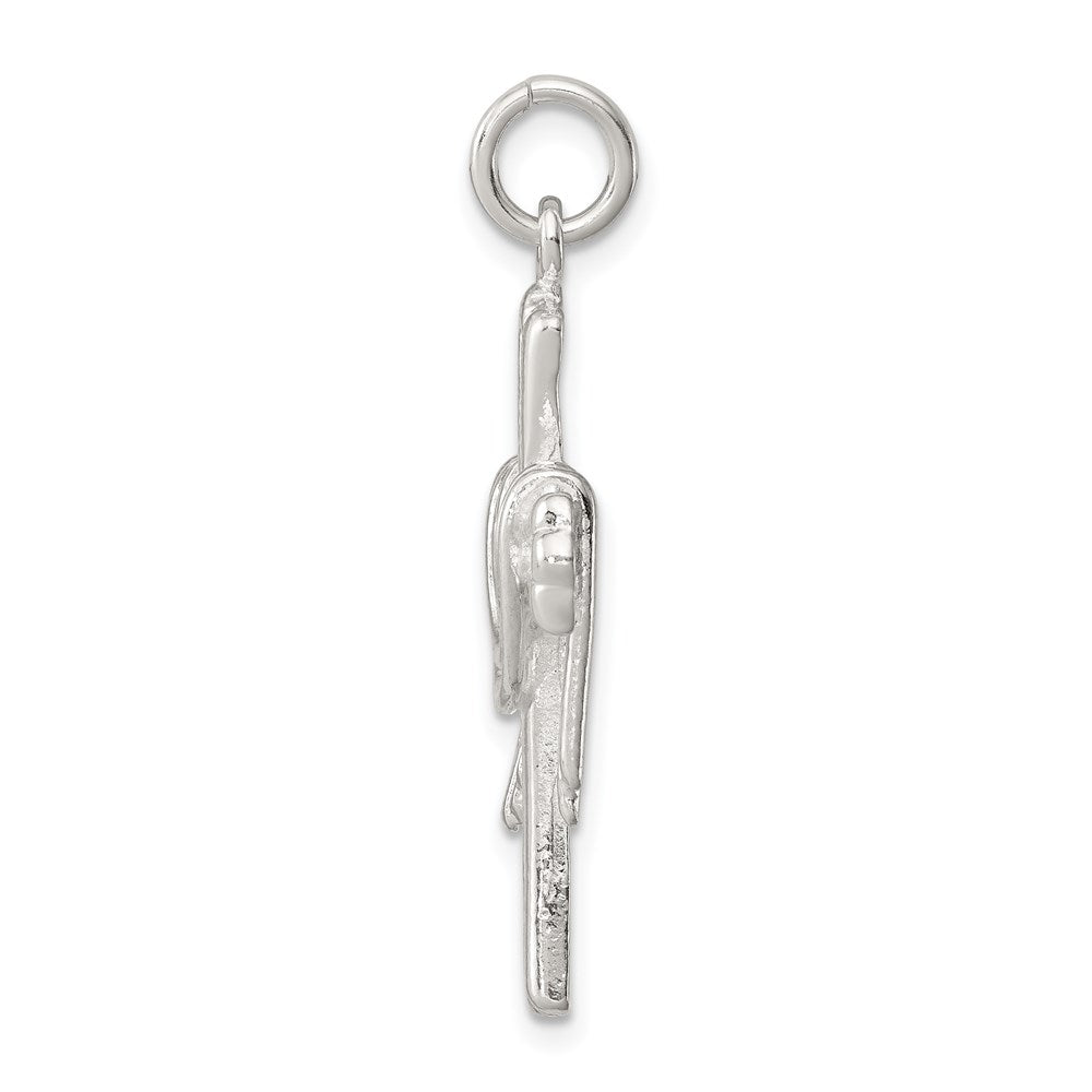 Sterlingsilber Draped Kreuz Charm