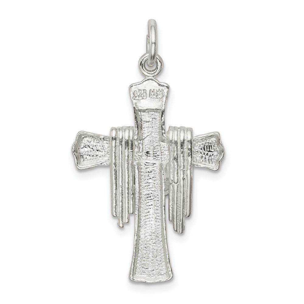 Sterlingsilber Draped Kreuz Charm