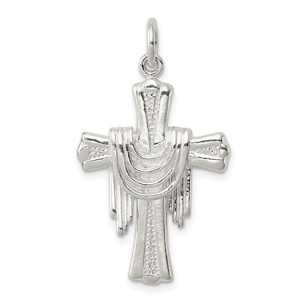Sterlingsilber Draped Kreuz Charm