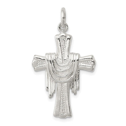 Sterlingsilber Draped Kreuz Charm