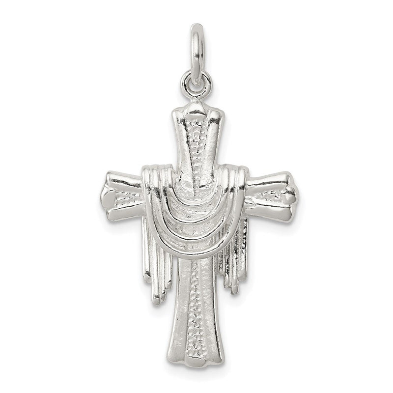 Sterlingsilber Draped Kreuz Charm