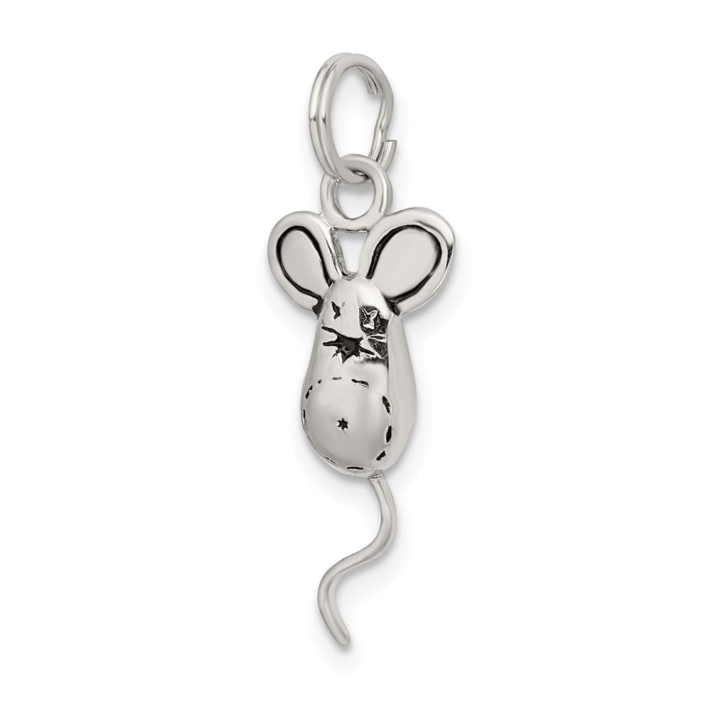 Sterlingsilber Rhodiniert Maus Charm