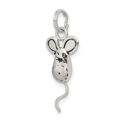 Sterlingsilber Rhodiniert Maus Charm