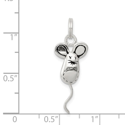 Sterlingsilber Rhodiniert Maus Charm