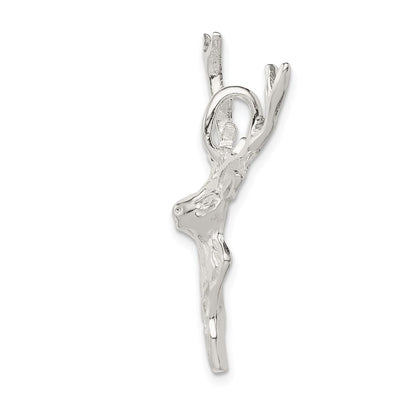 Sterlingsilber Diamantiert Hirsch Kopf Anhänger