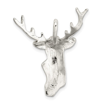 Sterlingsilber Diamantiert Hirsch Kopf Anhänger