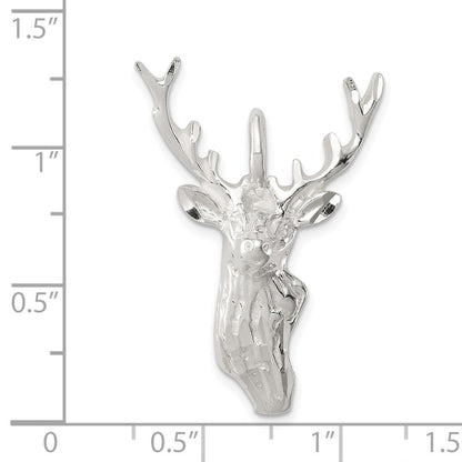 Sterlingsilber Diamantiert Hirsch Kopf Anhänger