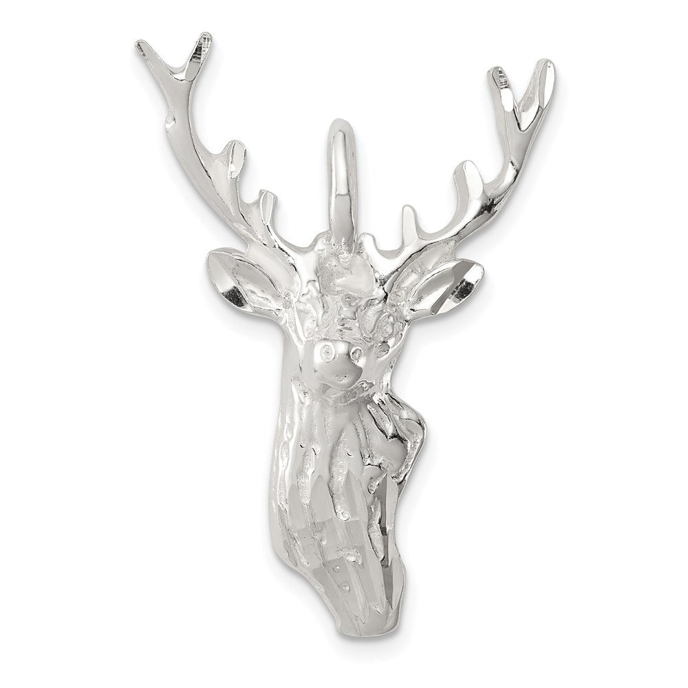 Sterlingsilber Diamantiert Hirsch Kopf Anhänger
