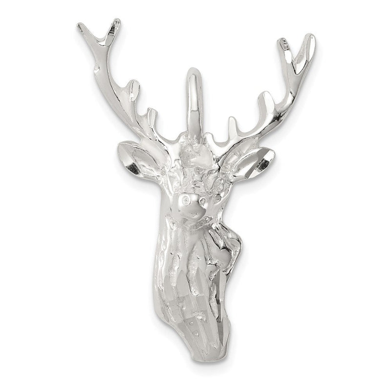 Sterlingsilber Diamantiert Hirsch Kopf Anhänger