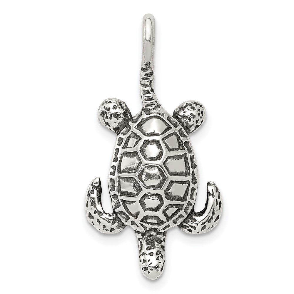 Sterlingsilber Antikisiert Meer Schildkröte Anhänger