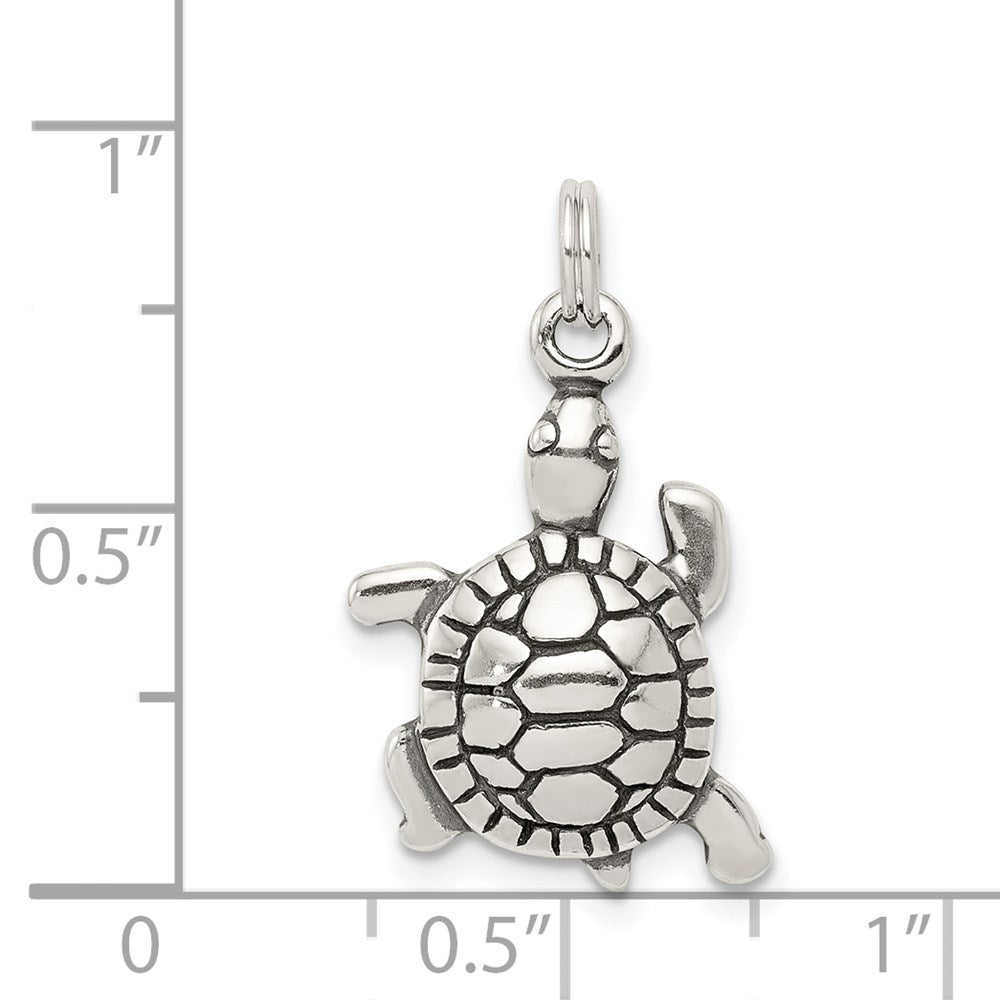 Sterlingsilber Antik Schildkröte Charm