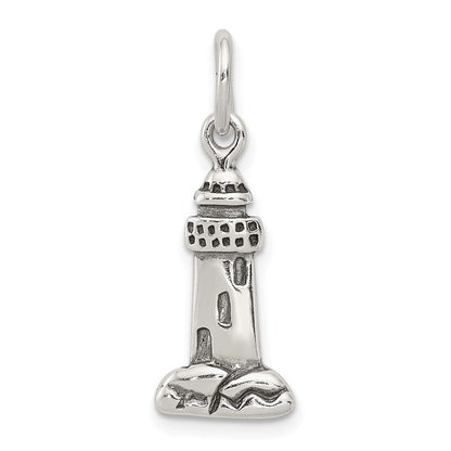 Sterlingsilber Antikisiert Leuchtturm Charm