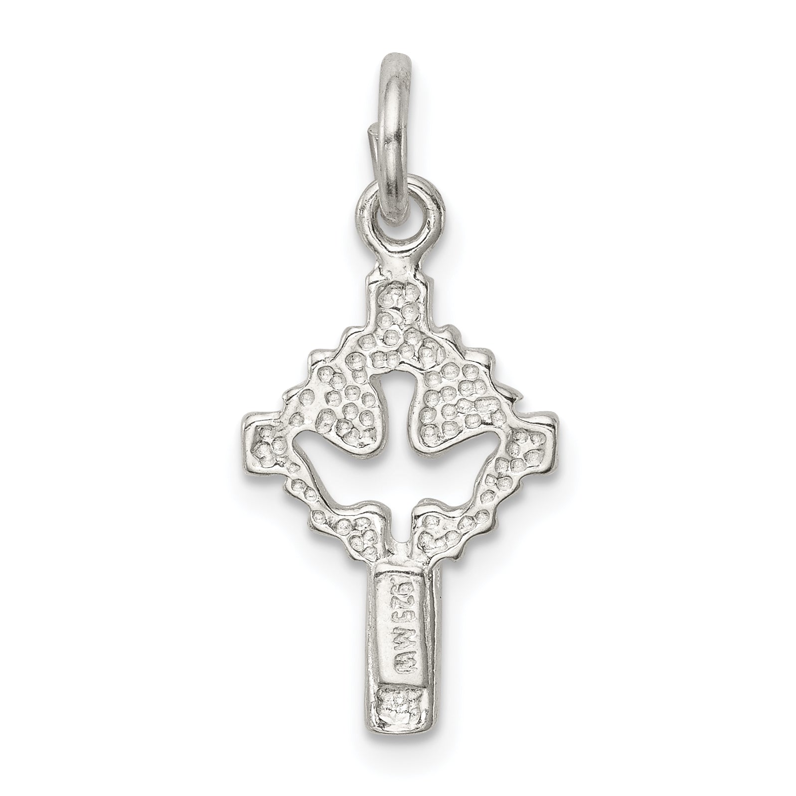 Sterlingsilber Taube Kreuz Charm