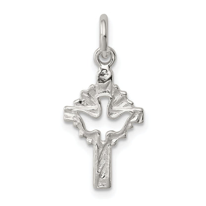 Sterlingsilber Taube Kreuz Charm