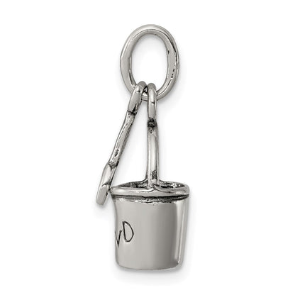 Sterlingsilber Antikisiert Sand Bucket und Shovel Charm