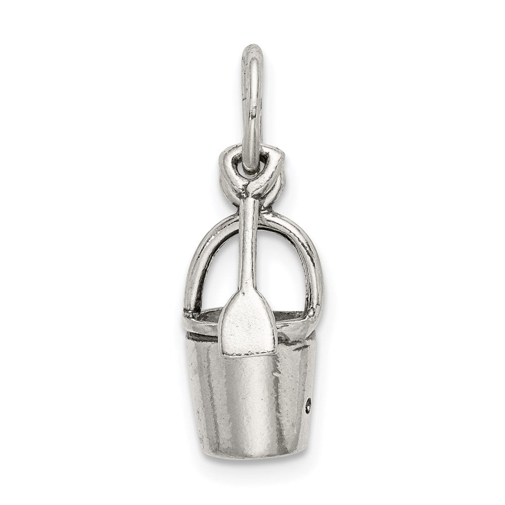 Sterlingsilber Antikisiert Sand Bucket und Shovel Charm