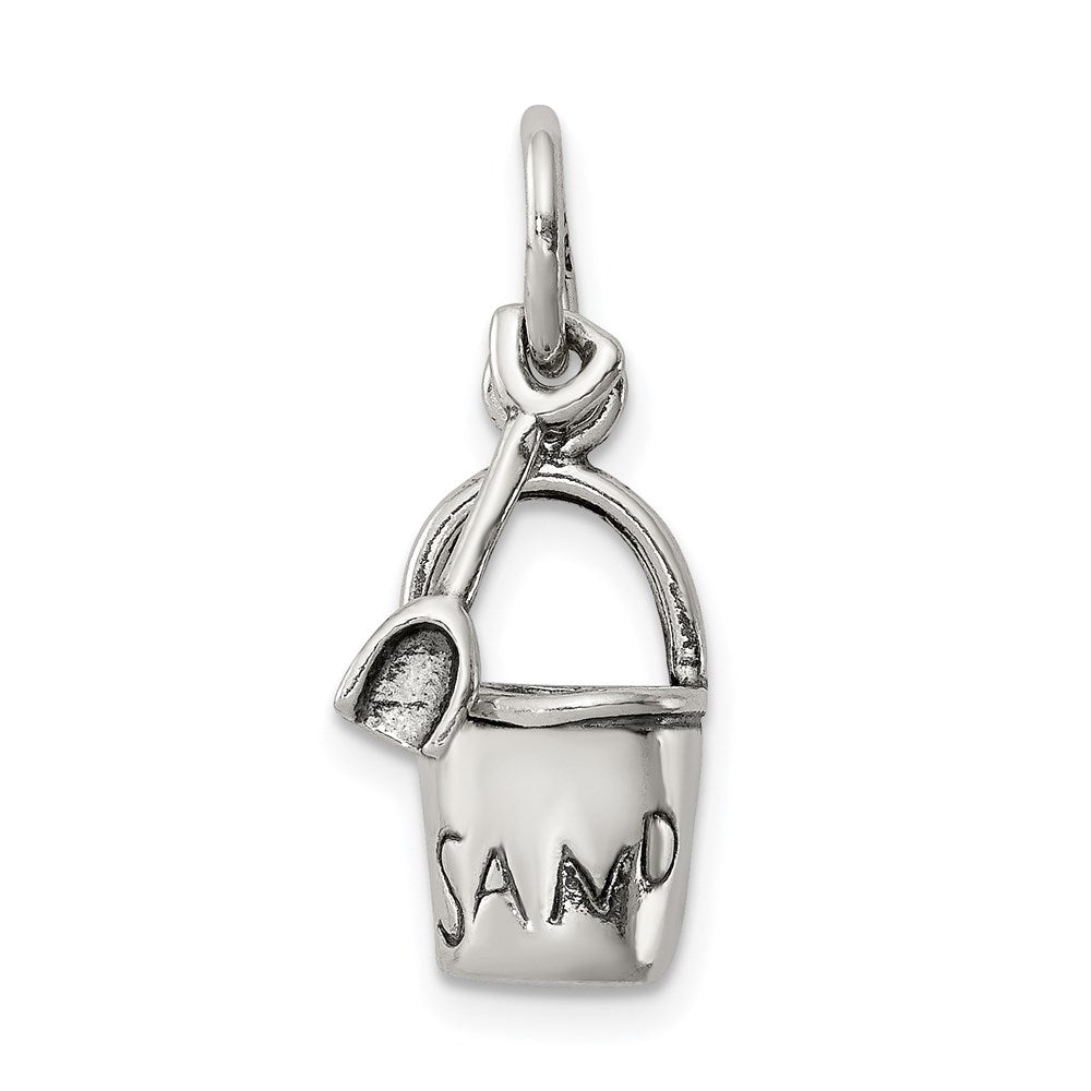 Sterlingsilber Antikisiert Sand Bucket und Shovel Charm
