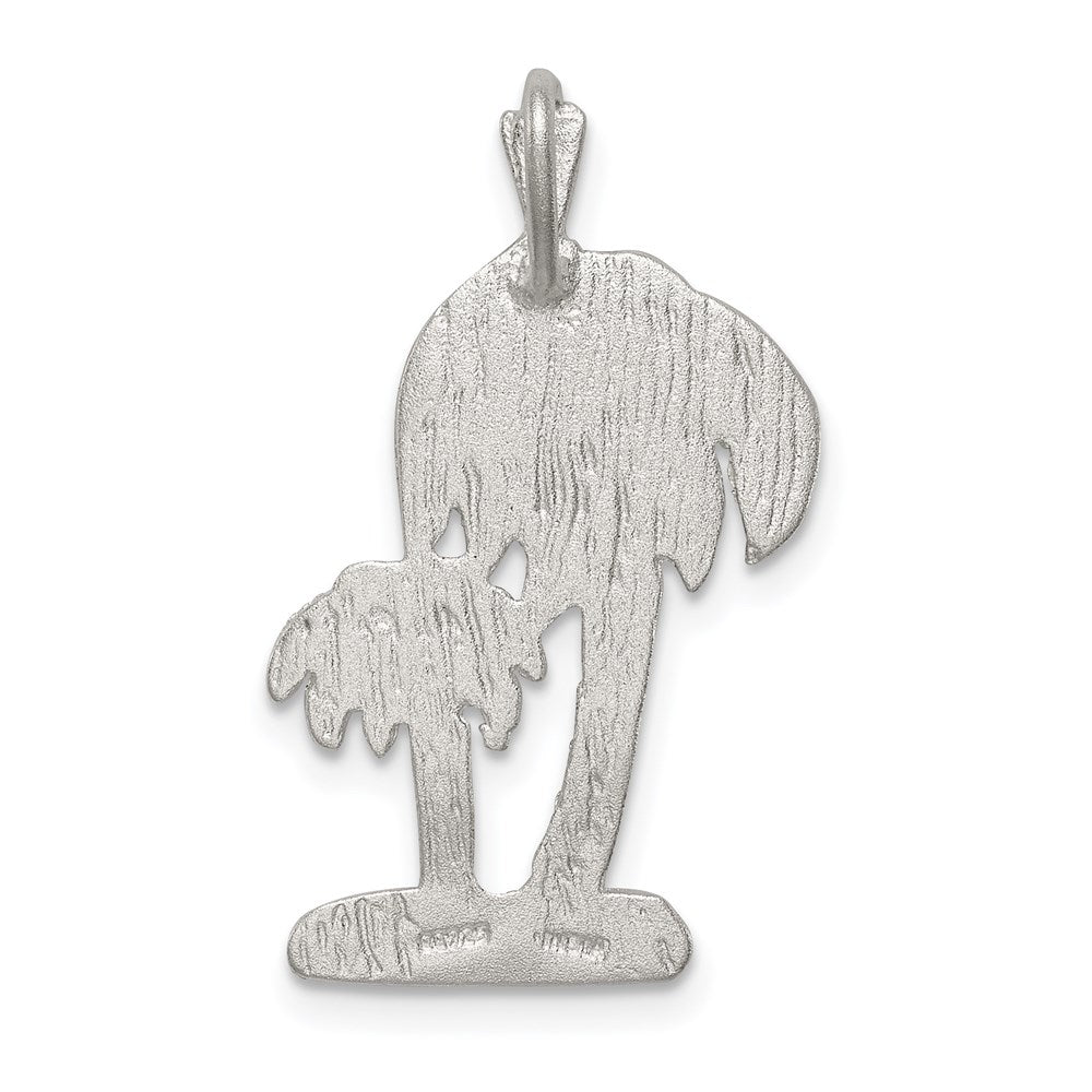 Sterlingsilber Diamantiert Palme Trees Anhänger Charm