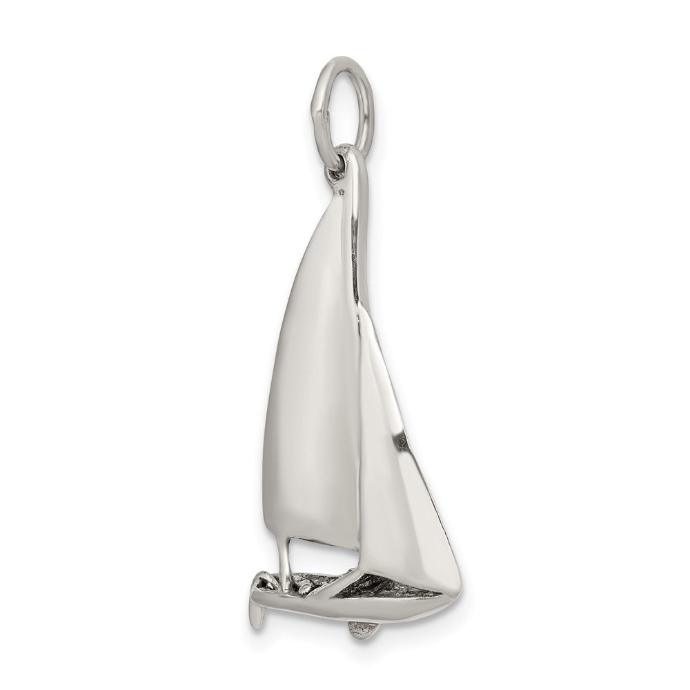 Sterlingsilber Antikisiert Segelboot Charm