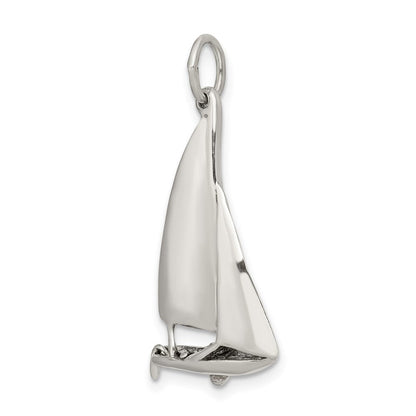 Sterlingsilber Antikisiert Segelboot Charm