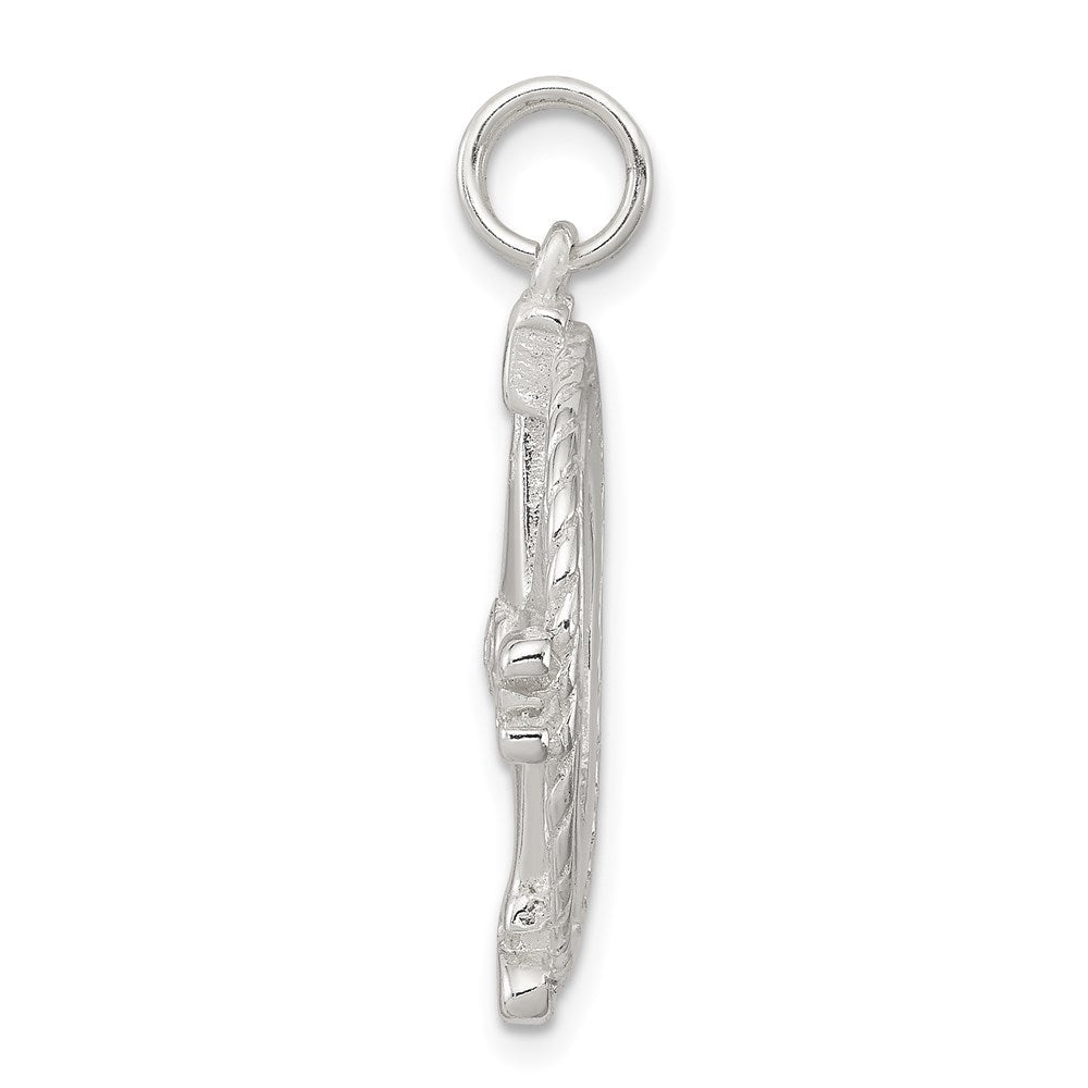 Sterlingsilber Rhodiniert Kompass Charm