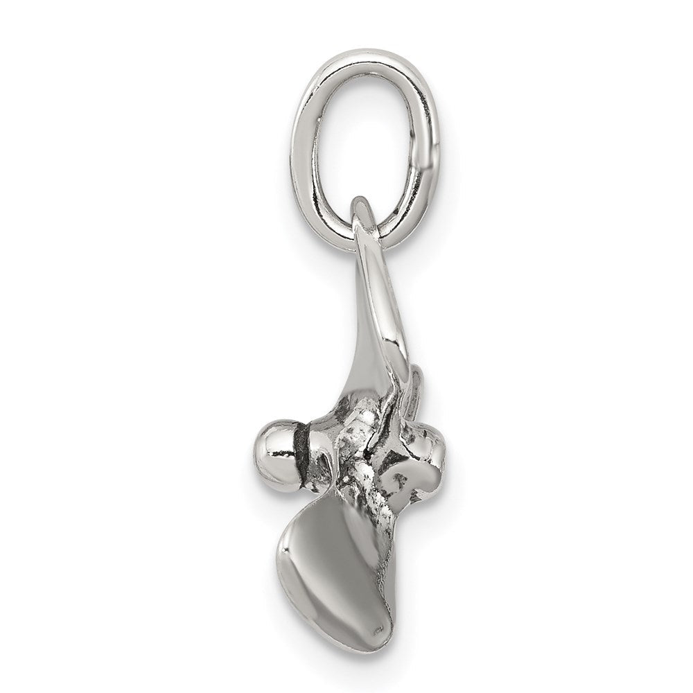 Sterlingsilber 3d Antikisiert Boot Propeller Charm