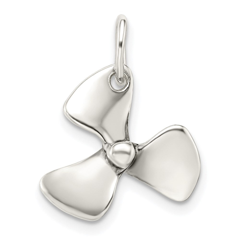 Sterlingsilber 3d Antikisiert Boot Propeller Charm