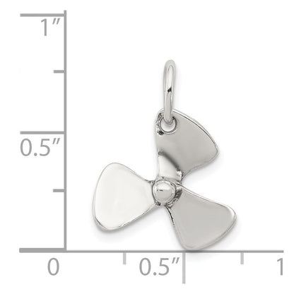 Sterlingsilber 3d Antikisiert Boot Propeller Charm