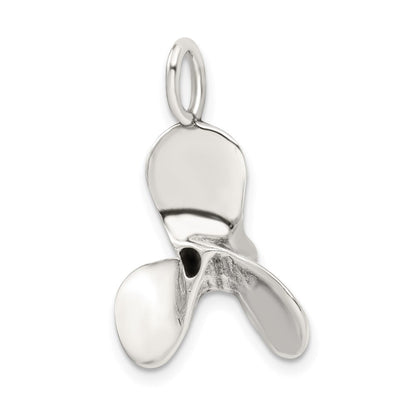 Sterlingsilber 3d Antikisiert Groß Boot Propeller Charm