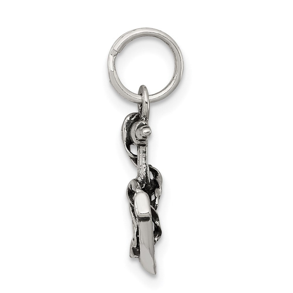 Sterlingsilber Rhodiniert Anker Charm