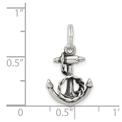 Sterlingsilber Rhodiniert Anker Charm