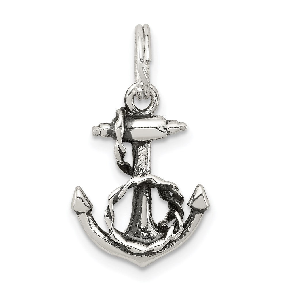 Sterlingsilber Rhodiniert Anker Charm