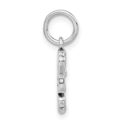 Sterlingsilber Poliert & Antikisiert Schmetterling Charm