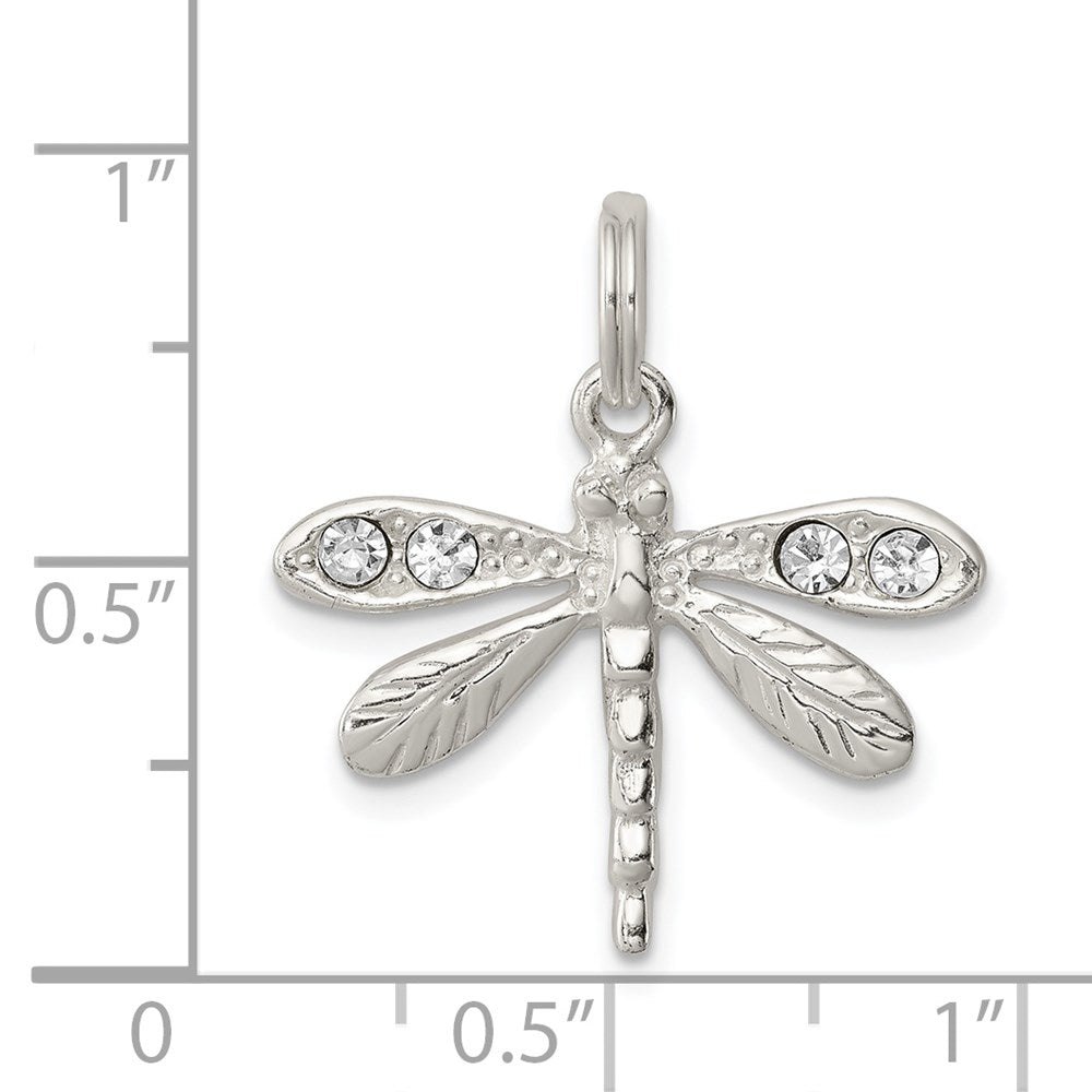 Sterlingsilber Rhodiniert Preciosa Austrian Kristall Libelle Charm