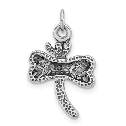 Sterlingsilber Poliert & Antikisiert Libelle Charm